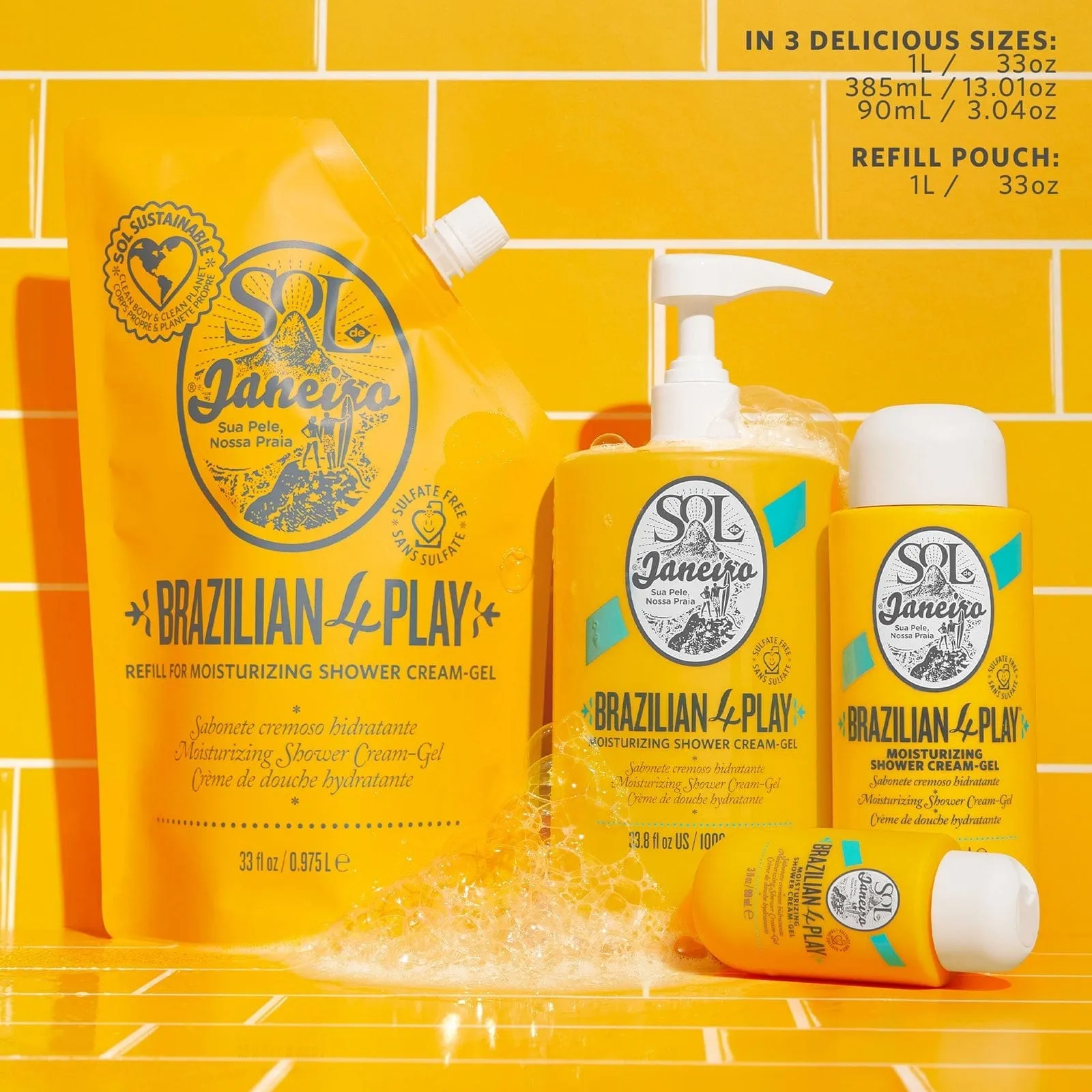Brazilian Play Moisturizing Shower Cream-Gel 1 Liter - Image 8